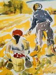“Apple Pickers” (1957) by Rex Goreleigh